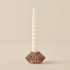 Loe Candle Holder 8 x 8 x 12 cm - Brown