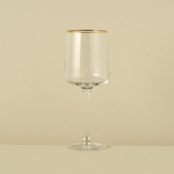 6 Pieces Premium Glass Cup 320 ml - Gold