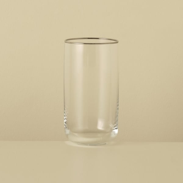 6 Pieces Premium Soft Drink Glass Cup 365 ml - Silver