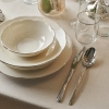 24 Pieces Clover Porcelain Dinner Set - Silver