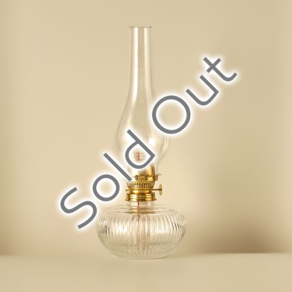 Vintage Glass Gas Lamp 13 x 33 cm - Gold