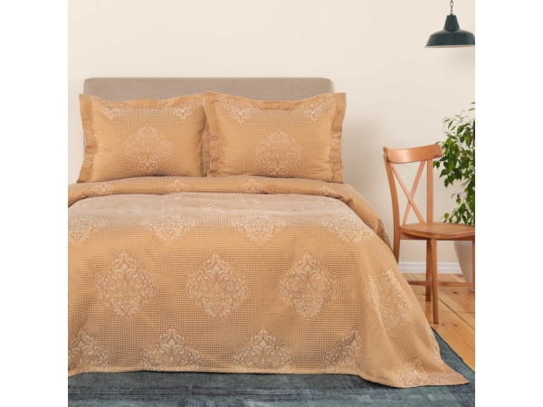 3 Pieces Amelia Double Bedspread Set 230 x 240 cm - Mustard