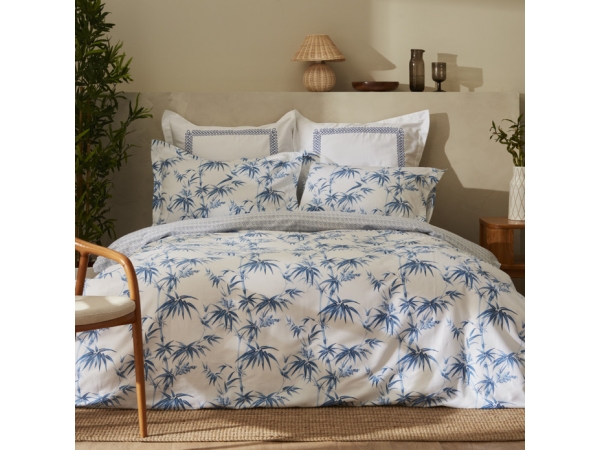4 Pieces Grove Bamboo Double Duvet Cover Set 200 x 220 cm - Indigo
