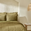 4 Pieces Muse Double Spring Bedspread Set 200 x 220 cm - Khaki