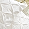 6 Pieces Castello Cotton Double Pointed Duvet Cover Set 200 x 220 cm - White