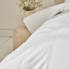 4 Pieces Puff Cotton Double Duvet Cover Set 200 x 220 cm - White