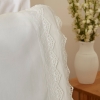 4 Pieces Tina Double Lacy Duvet Cover Set 200 x 220 cm - White