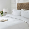 6 Pieces Island Chain Striped Percale Double Duvet Cover Set 200 x 220 cm - White