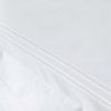 6 Pieces Island Chain Striped Percale Double Duvet Cover Set 200 x 220 cm - White