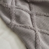 5 Pieces Julia Double Duvet Cover Set With Blanket 200 x 220 cm - Anthracite