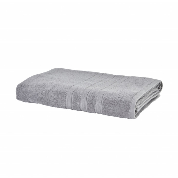 Plain Cotton Bath Towel 85 x 150 cm - Grey