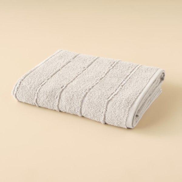 Cute Stripes Cotton Bath Towel 70 x 120 cm - Grey