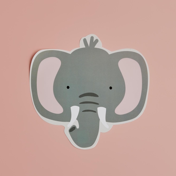 Elephant Placemat 40 x 40 cm - Grey