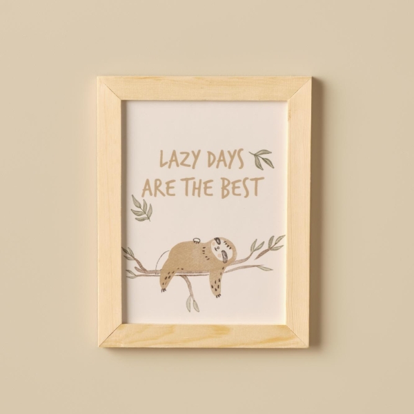 Lazy Days Are The Best Frame 23 x 17 cm - Cream