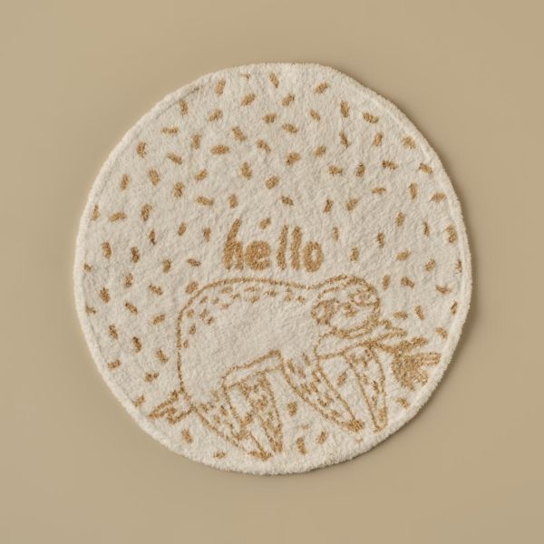 Hello Kids Rug 70 x 70 cm - White