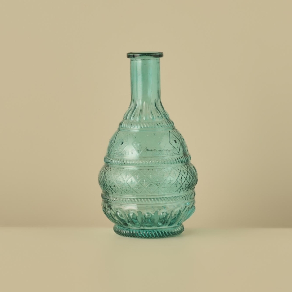 Lory Glass Vase 11.8 x 4.5 x 22 cm - Turquoise