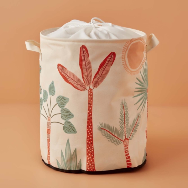 Safari Drawstring Basket 36 x 40 cm - Salmon