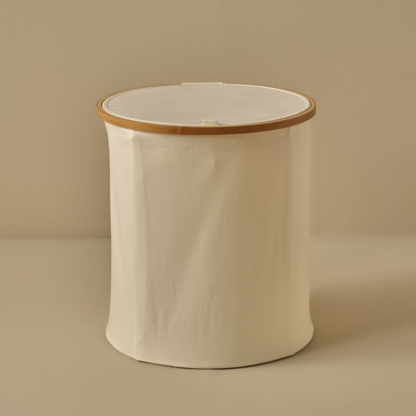 Weny Oval Laundry Basket 46 x 46 x 50 cm - Cream