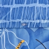 2 Pieces Trellis Cotton Satin Single Duvet Cover Set 135 x 200 cm - Navy Blue