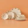 12 Pieces Liona Porcelain Dinner Set - Green