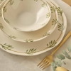 12 Pieces Liona Porcelain Dinner Set - Green