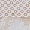 3 Pieces Feather Cotton Satin King Size Duvet Cover Set 230 x 220 cm - Beige