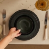 24 Pieces Virgo Stoneware Dinner Set - Black