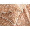 2 Pieces Liberty Bloom Cotton Single Duvet Cover Set 160 x 220 Cm - Orange