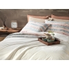 3 Pieces Spacious Lines Cotton Double Duvet Cover Set 200 x 220 Cm - Beige