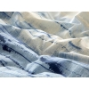 3 Pieces Blurry Wave Cotton Double Duvet Cover Set 200 x 220 Cm - Blue