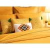 3 Pieces Bohemian Washed Double Duvet Cover Set 200 x 220 Cm - Mustard