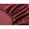 4 Pieces Lystra Striped Cotton Satin Double Duvet Cover Set 200 x 220 Cm - Claret Red