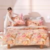 4 Pieces Denis Cotton Satin Double Duvet Cover Set 200 x 220 cm - Powder