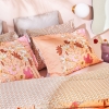 4 Pieces Denis Cotton Satin Double Duvet Cover Set 200 x 220 cm - Powder
