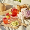 6 Pieces Line Soft Drink Glass Cup 250 ml - Transparent