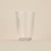 6 Pieces Line Soft Drink Glass Cup 250 ml - Transparent