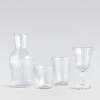 6 Pieces Line Soft Drink Glass Cup 250 ml - Transparent
