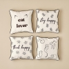 Cat Lover Polyester Throw Pillow 45 x 45 cm - Black / White