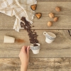 2 Pieces Merci Espresso Ceramic Coffee Cups Set 105 ml - Black / White