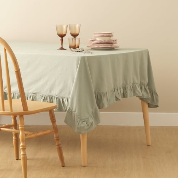 Rosita Cotton Tablecloth 160 x 250 cm - Green 