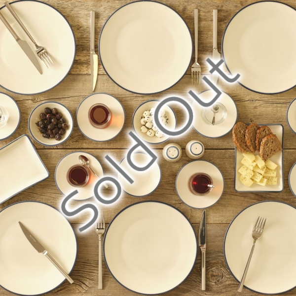 26 Pieces Diana Porcelain Breakfast Set - White