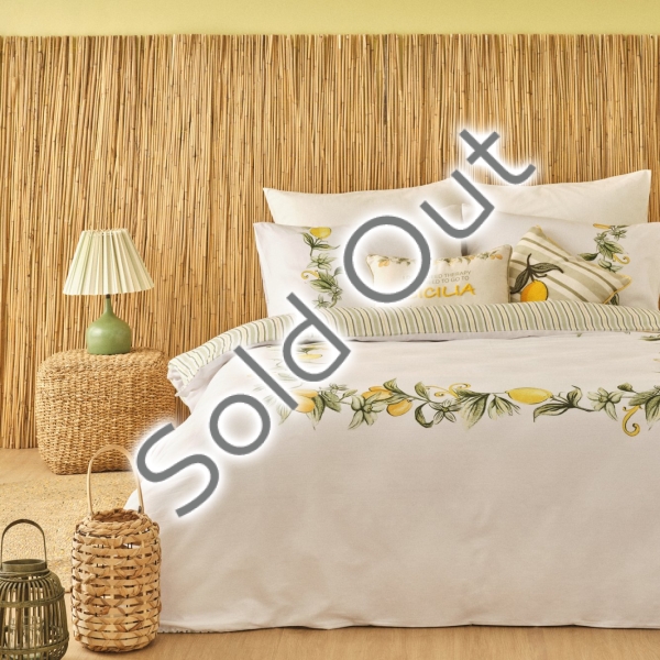 3 Pieces Sicilia Cotton Satin Double Duvet Cover Set 200 x 220 cm - White