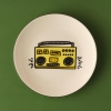 6 Pieces Keith Haring Fun Porcelain Cake Plate 19 cm - Yellow