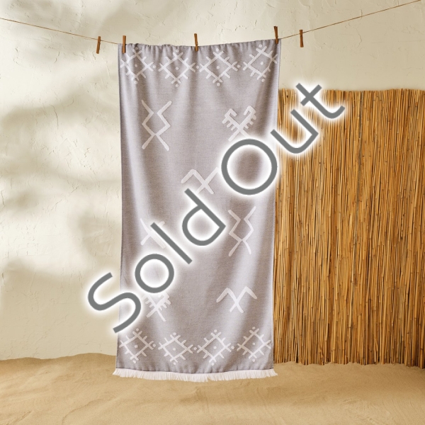 Sean Cotton Beach Towel 75 x 150 cm - Anthracite