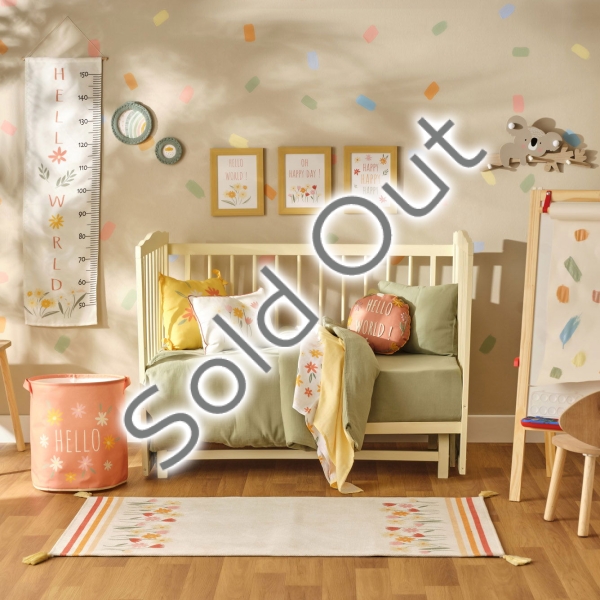 3 Pieces Muslin Cotton Baby Duvet Cover Set 100 x 150 cm - Green