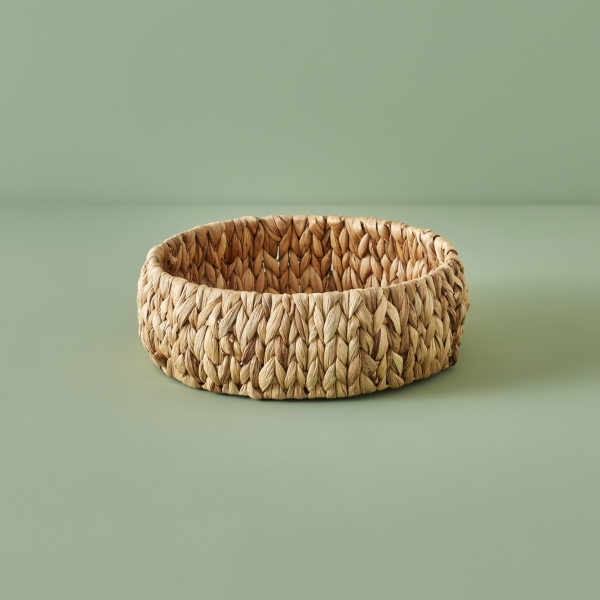 Darian Round Basket 30 x 10 cm - Beige
