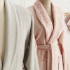 9 Pieces Ring Lace Family Bathroom Set S/M, L/XL - Powder Pink / Grey