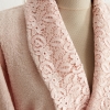 9 Pieces Ring Lace Family Bathroom Set S/M, L/XL - Powder Pink / Grey