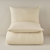 3 Pieces Supreme Cotton Satin Double Duvet Cover Set 200 x 220 cm - Beige