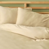 3 Pieces Supreme Cotton Satin Double Duvet Cover Set 200 x 220 cm - Beige